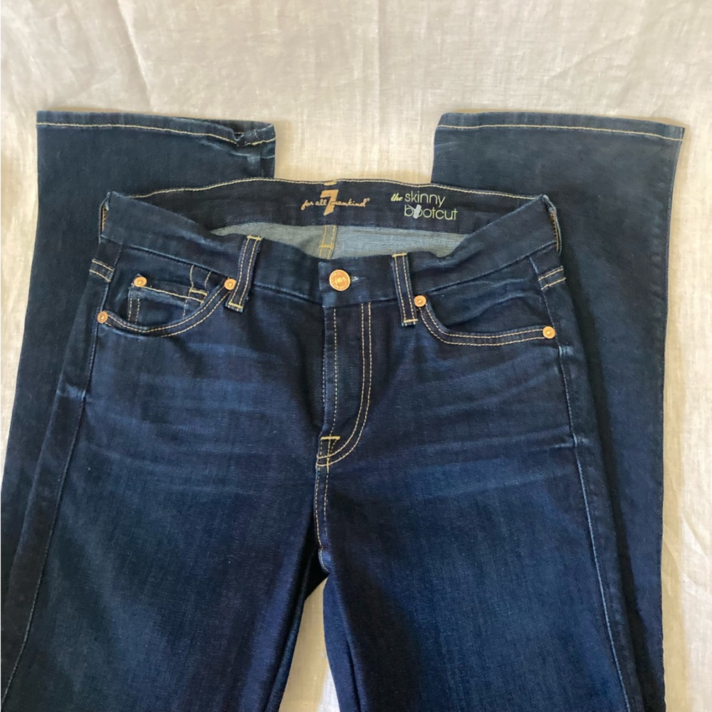 7 for All Mankind The Skinny Bootcut Dark Wash Jeans New Without Tags